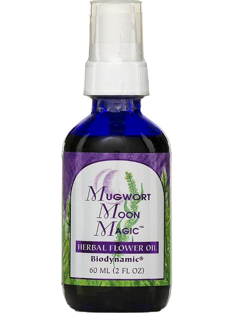 Flower Essence Mugwort Moon Magic Pump Top Herbal Supplement Oil, 2 Oz